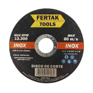 Disco de Corte Metal 4.1/2 x 1.0 Fertak — Corte Rápido e Preciso