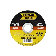 Disco de Corte Metal 7 x 1.6 Fertak — Mais Durabilidade no Corte
