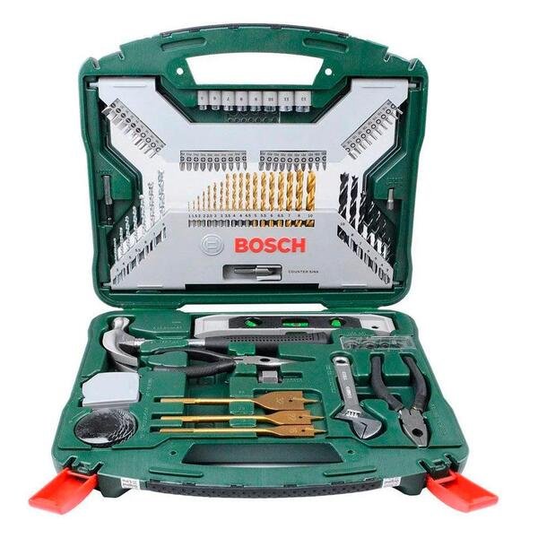 KIT FERRAMENTAS E BROCAS MALETA X-LINE 103PCS BOSCH