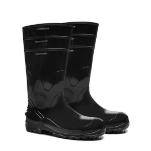 BOTA DE PVC CANO LONGO PRETA S/ FORRO N37 BRACOL CA 37455