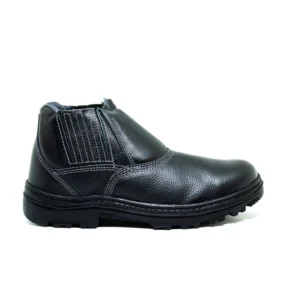 BOTA C/ ELASTICO PRETA C/ BICO PLASTICO SOLADA BORRACHA N-36 BRACOL CA 32623